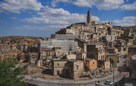 意大利风格建筑著名的意大利前年石头城背景