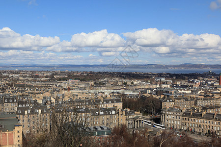 爱丁堡全景背景图片