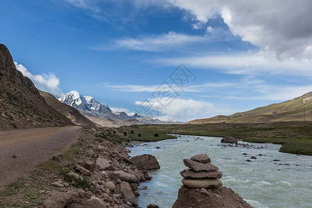 地貌壮美西藏高原壮美的自然风光背景
