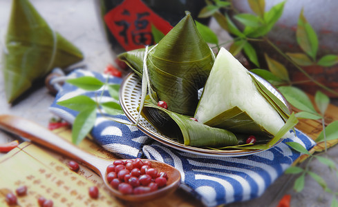 端午粽子传统美食糯米粽高清图片