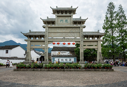 龙门建筑孙权故里龙门古镇背景