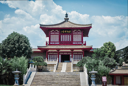 宋代古塔陕西法门寺背景