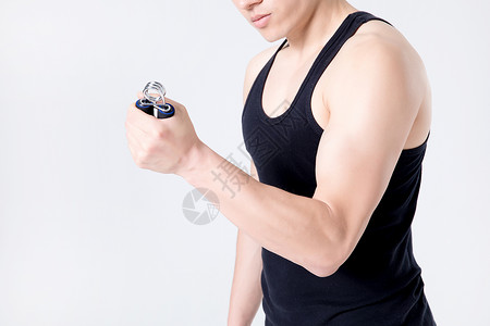 运动健身男性人像握力器图片