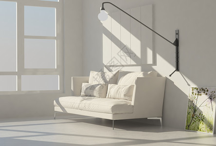 秋窗现代简约沙发设计图片