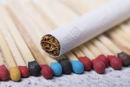 雪茄素材ps火柴和烟背景
