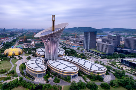武汉未来科技城马蹄莲建筑图片素材