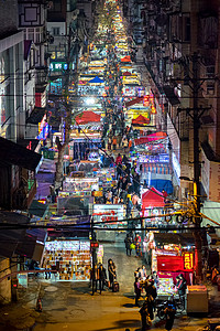 武汉宝成路夜市风景地摊高清图片素材