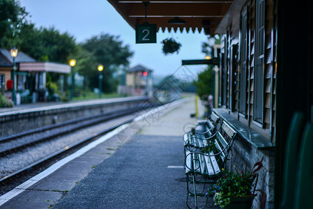 英国铁路火车站背景图片
