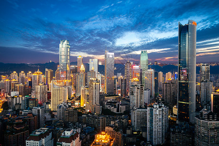 重庆夜景全景建筑高清图片素材