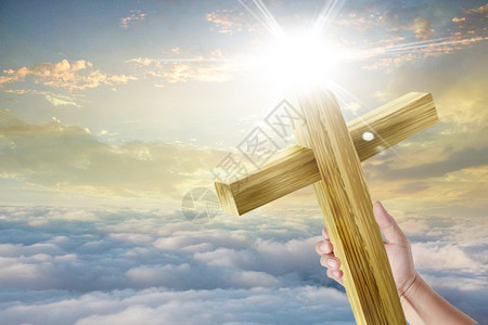 木制十字架基督教文化设计图片