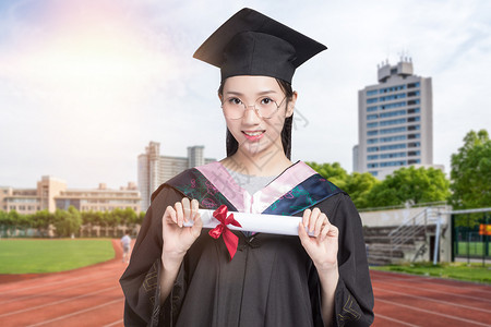 叩手礼毕业的女大学生设计图片