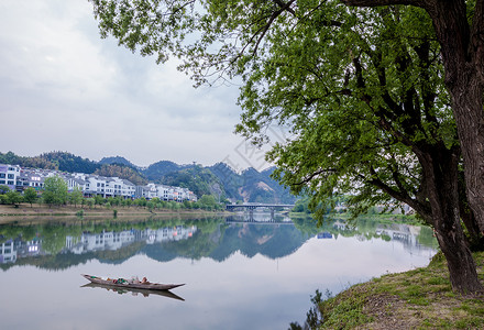 探探建设素材广东潮汕练江风光背景