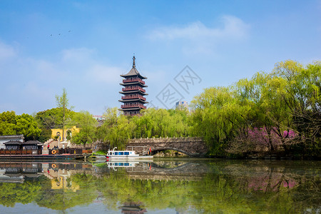 文天祥祠嘉兴南湖伍相祠风光背景