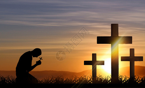 宗教文化耶稣在十字架上高清图片