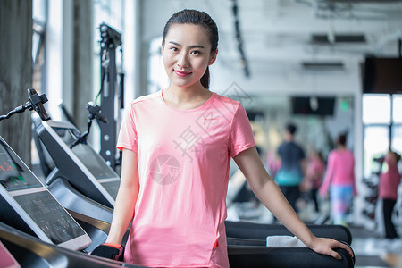 健身房运动女性背景图片