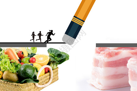 减肥菜谱素材饮食平衡设计图片