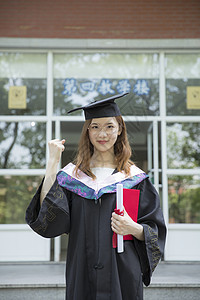 女学生大学毕业了考试高清图片素材