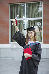 女学生大学毕业了同学高清图片素材