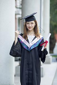 女学生大学毕业了考试高清图片素材