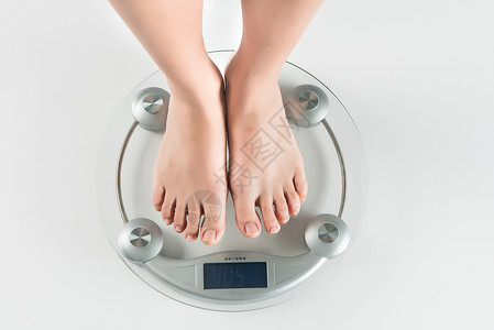 节食运动女子量体重背景