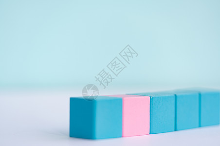 蓝色方块背景概念性别方块背景