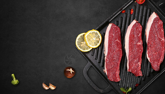 干锅牛肉美食海报背景设计图片