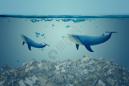 海洋塑料垃圾垃圾填埋设计图片