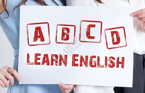 英语学习白色字母高清图片