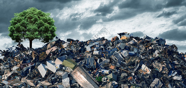 环境污染垃圾填埋高清图片