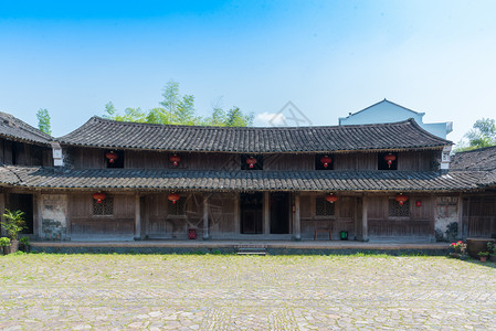 浙江古村温州苍南古村风光背景