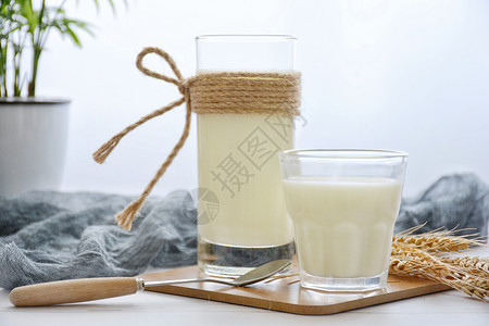 麦子图标牛奶背景