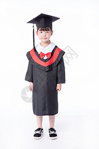 儿童小女孩穿毕业服形象展示教育高清图片