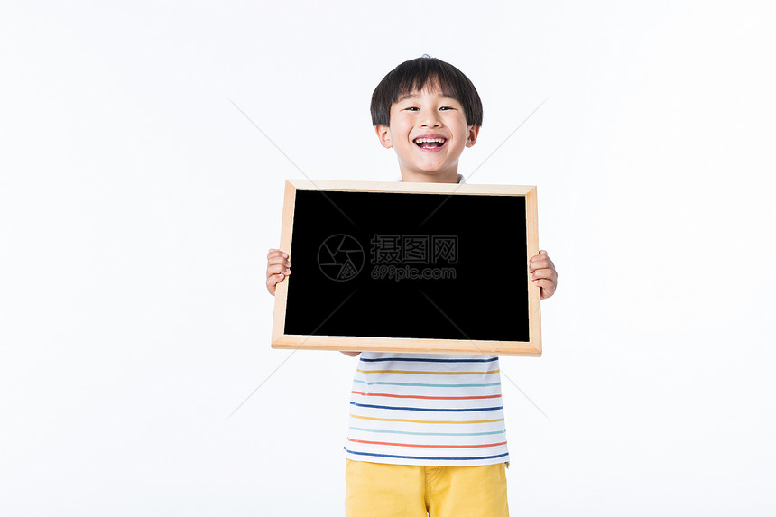 儿童手拿小黑板图片