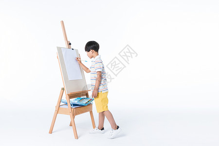 六一画画男孩儿童画画背景