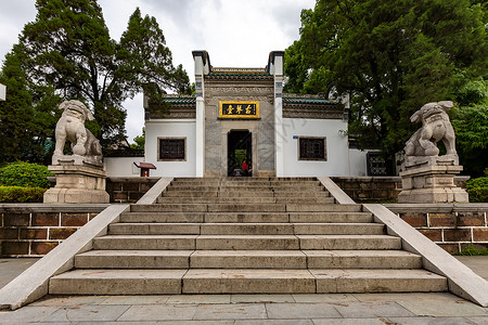 武汉古琴台大门背景图片