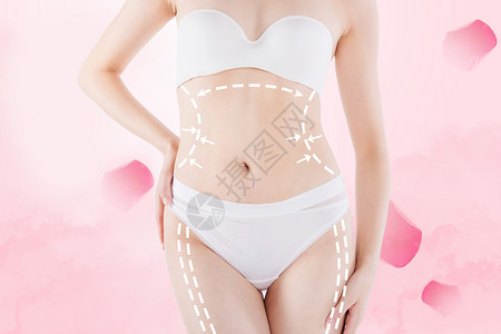 粉色瑜伽海报减肥瘦身设计图片