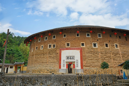 福建永定土楼细节图土楼建筑高清图片素材