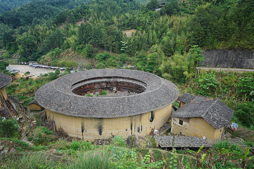 福建永定土楼细节图图片