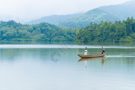 池州安徽石台秋浦河风光端午节屈原李白乘舟背景