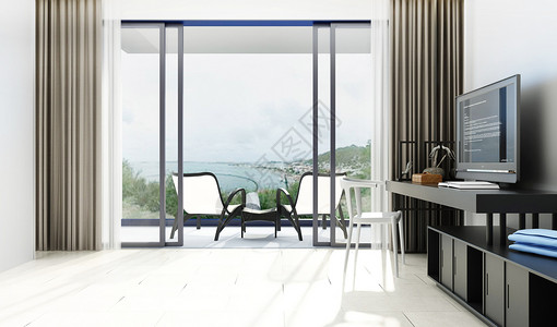 海洋主题现代阳台室内家居设计图片