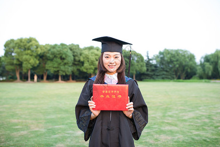 学士服毕业证大学毕业生庆祝毕业背景