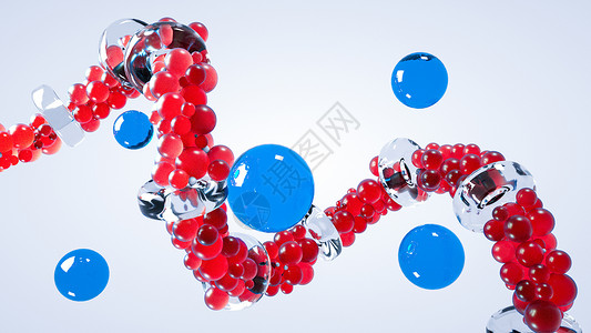 分子链接基因粒子场景设计图片