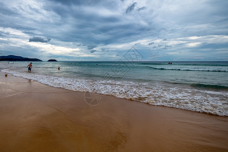 广西北海涠洲岛海滩风景背景