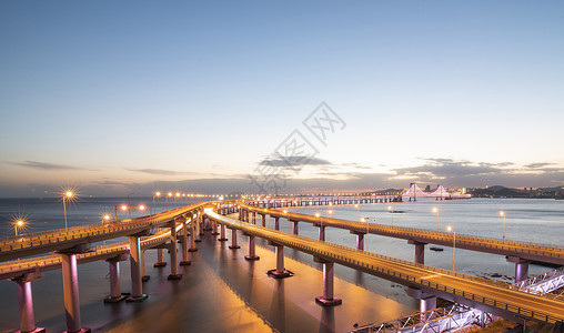 大连星海湾大桥港口高清图片素材