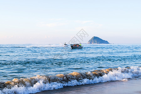 深圳大梅沙夏日海滩旅行高清图片素材