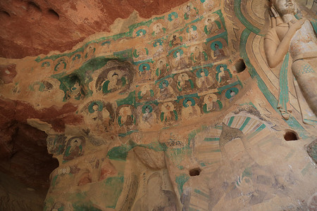 炳灵寺石窟黄河石窟寺高清图片