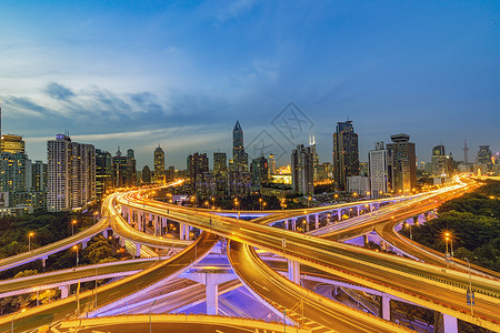 南北半球上海夜景背景