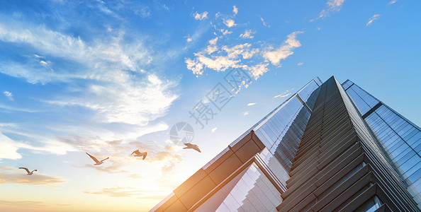高楼LOGO企业文化背景设计图片