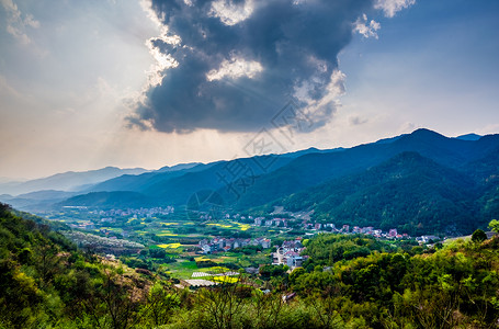 山村田野嵊州山村风光背景