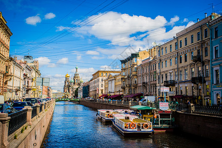 俄罗斯圣彼得堡滴血大教堂背景图片